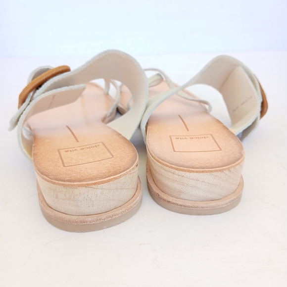 Dolce Vita Revolve Perris Ivory Embossed Sandals - Picture 5 of 7